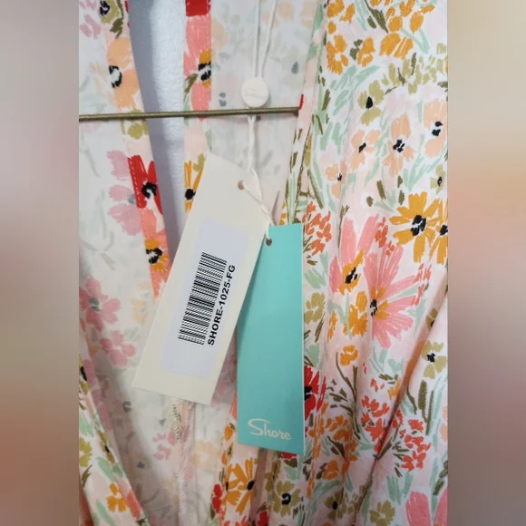 NEW SHORE Willow Romper in Muddled Bloom Size Small Boho Vacation Cottagecore - Picture 13 of 16